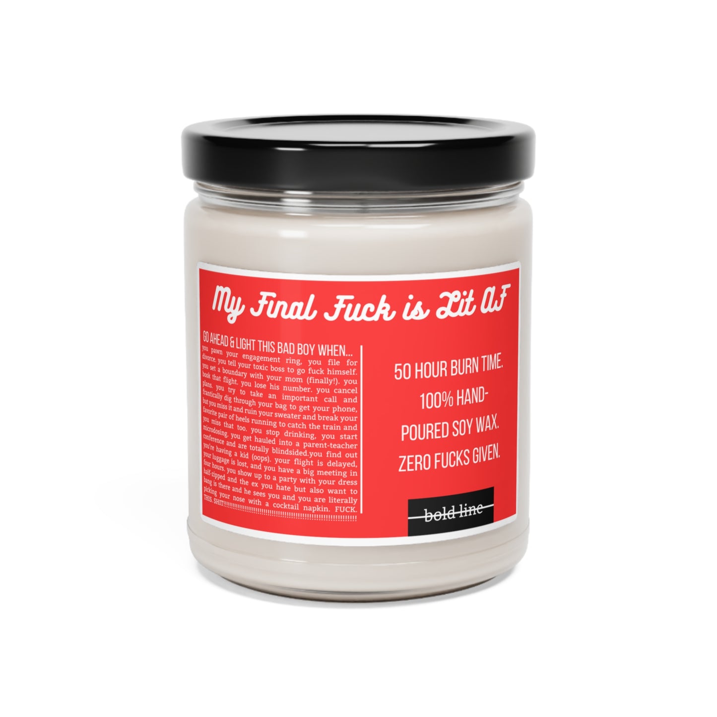 Zero Fucks Given Candle