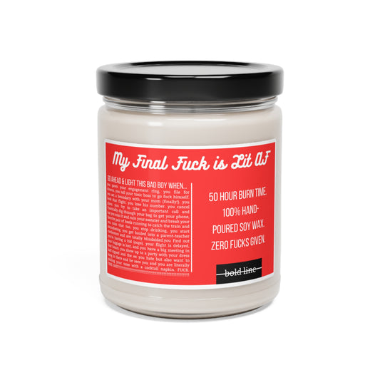 Zero Fucks Given Candle