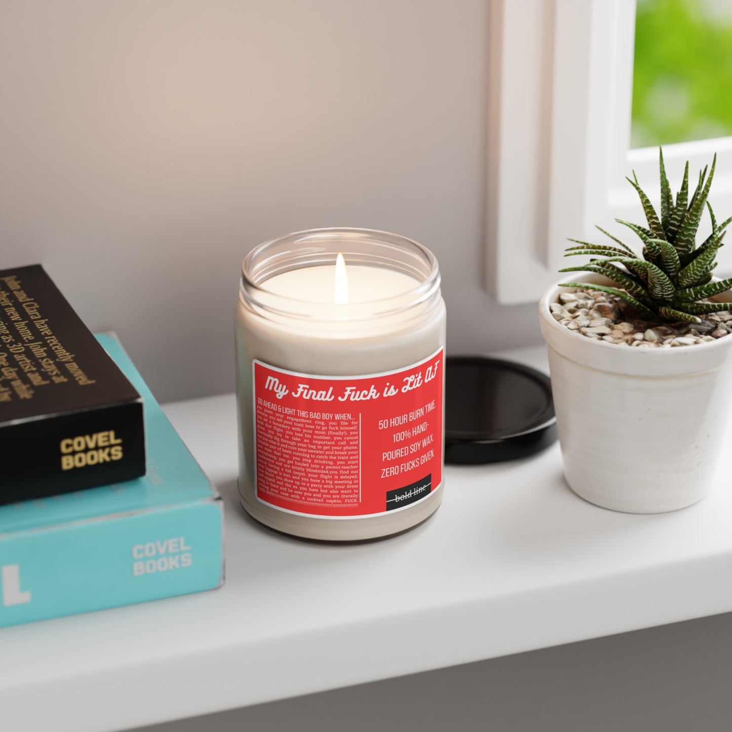 Zero Fucks Given Candle