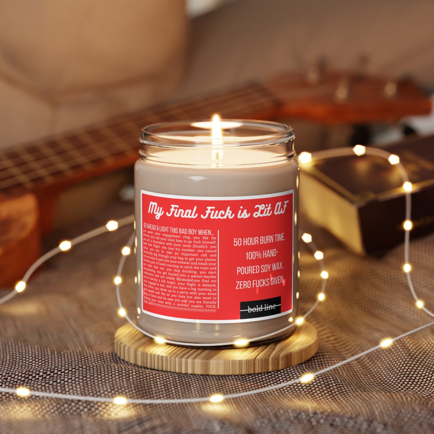 Zero Fucks Given Candle