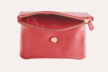 High Class Leather Flap Clutch