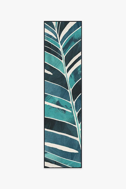 Washable Outdoor Ombra Teal Rug